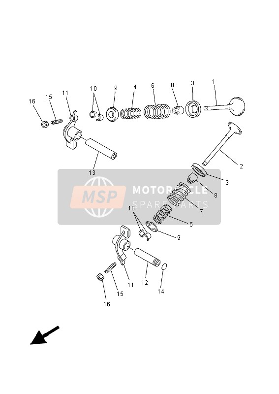 Yamaha YP250R (MBL2) 2015 Soupape pour un 2015 Yamaha YP250R (MBL2)